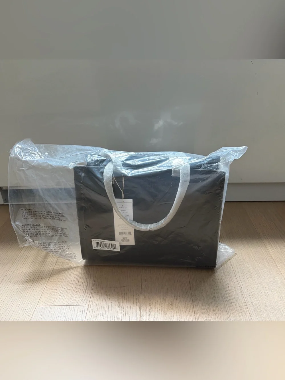 [NEW, UNUSED] BEIS: The Leather Work Tote  in Black